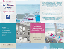 Tablet Screenshot of hotelrestaurantdelamer.com